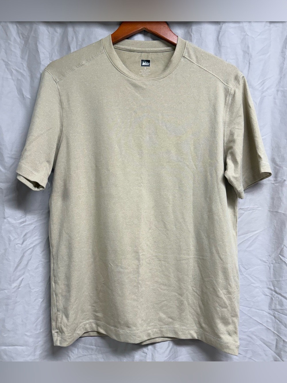 REI Men's Short-Sleeve Crew Tee in Light Khaki